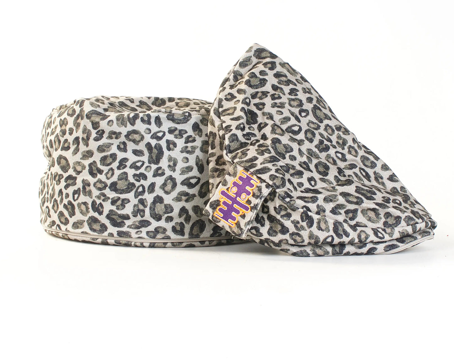 Bulu | Meditatiekussenhoes Grijs Leopard Meditatiekussenhoes Relax with Willow