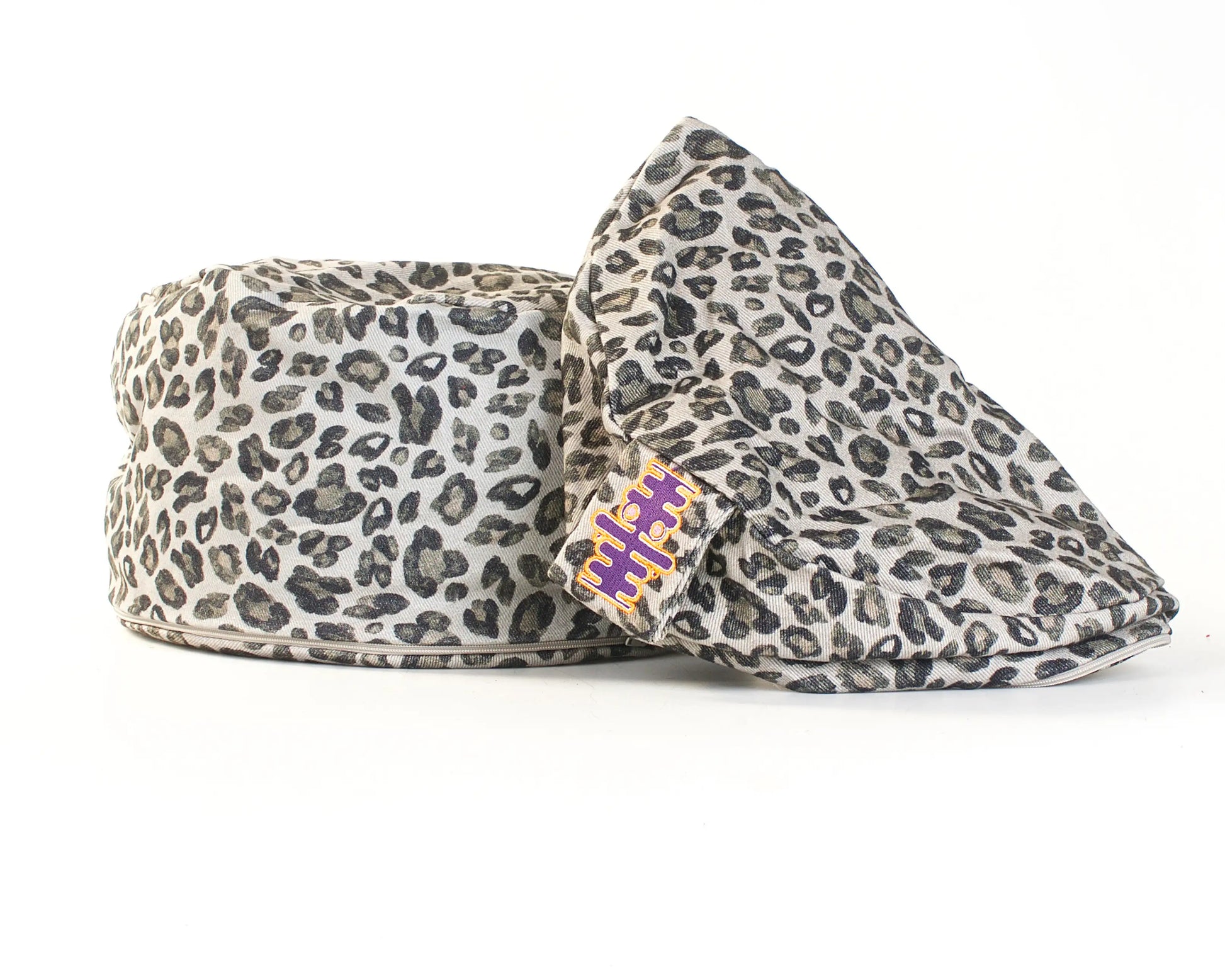 Bulu | Meditatiekussenhoes Grijs Leopard Meditatiekussenhoes Relax with Willow
