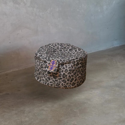 Meditatiekussenhoes Bulu leopard grijs relax with willow 